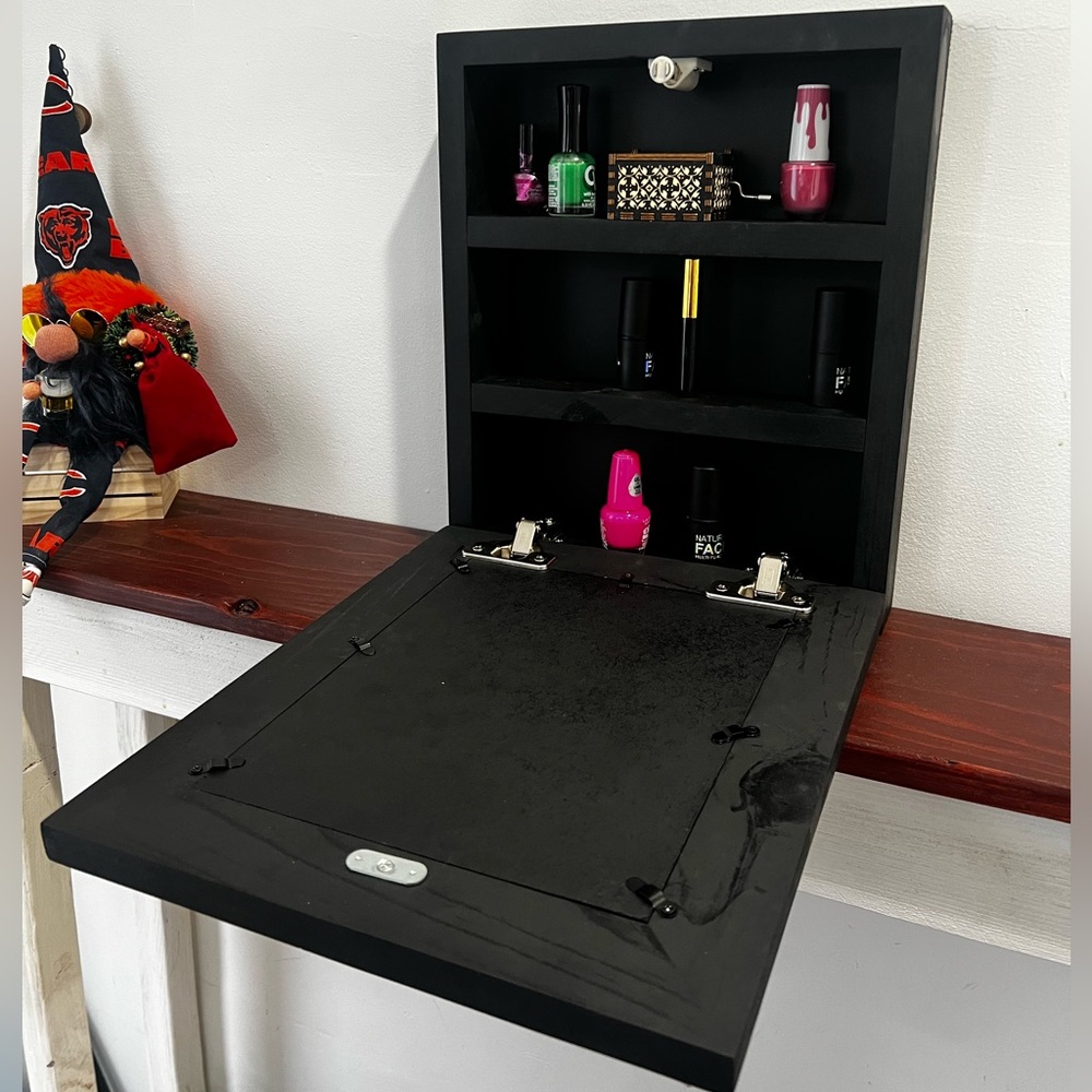 Matte Black Custom Picture Frame With Hidden Storage - Picture 3 of 8